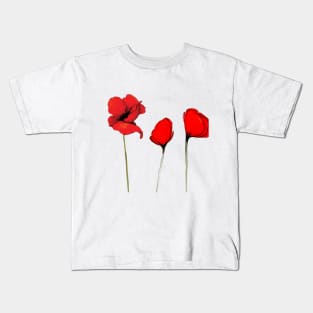 Red Poppies Kids T-Shirt